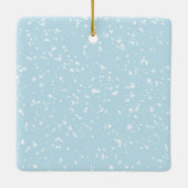 Jolly Red Blue Cocoa Candy Cane Strumpf Weihnachte Keramikornament (Rückseite)