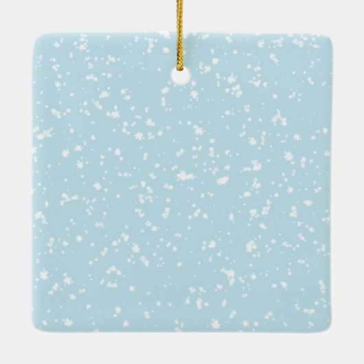 Jolly Red Blue Cocoa Candy Cane Strumpf Weihnachte Keramikornament (Rückseite)