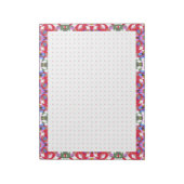 Jolly Red Christmas Fun Dot Grid Organisator Plane Notizblock (Rotiert)