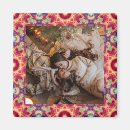 Jolly Red Festive Lila Foto Picture Magnet