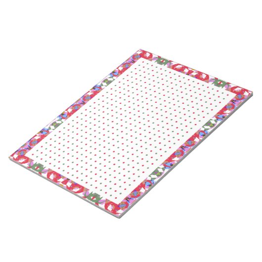 Jolly Red Froerful Christmas Dot Grid BuJo Planner Notizblock (angewinkelt)
