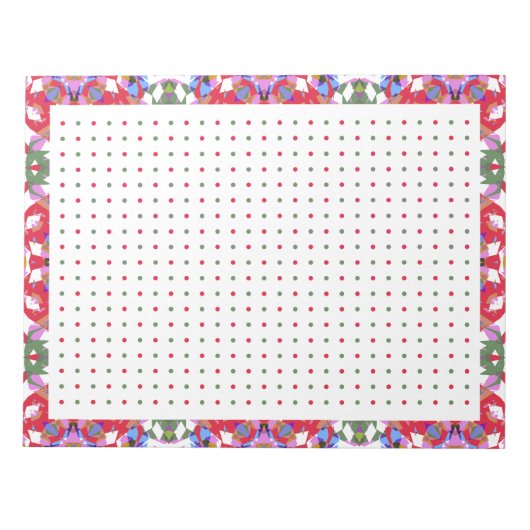 Jolly Red Froerful Christmas Dot Grid BuJo Planner Notizblock (Vorderseite)