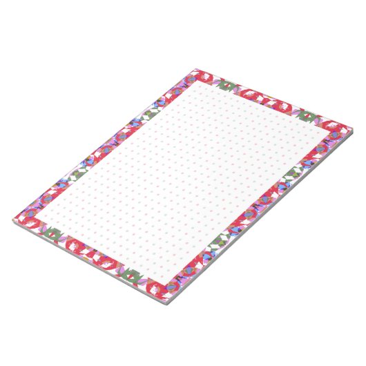 Jolly Red Froerful Christmas Dot Grid BuJo Planner Notizblock (angewinkelt)