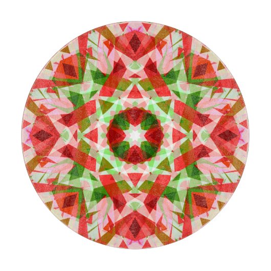 Jolly Red Green Christmas Star Dopamine Decor Schneidebrett (Vorderseite)