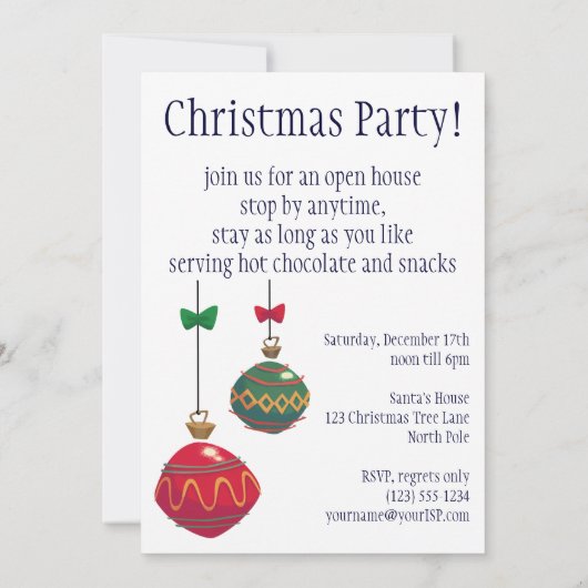 Jolly Retro Santa Claus Weihnachts-Party Einladung (Rückseite)