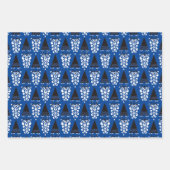 Jolly Retro Santas Wrapping Paper Geschenkpapier Set (Vorderseite 2)