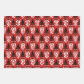 Jolly Retro Santas Wrapping Paper Geschenkpapier Set (Vorderseite)