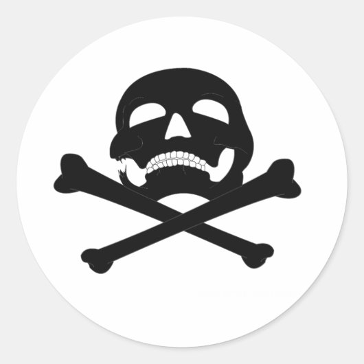 Jolly-Roger #4 Runder Aufkleber (Vorderseite)