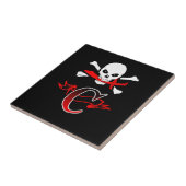 Jolly Roger C Monogram Anfangs Fliese (Seite)
