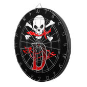 Jolly Roger D Monogram Anfangs Dartscheibe (Vorderseite rechts)
