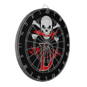 Jolly Roger D Monogram Anfangs Dartscheibe (Vorderseite Links)