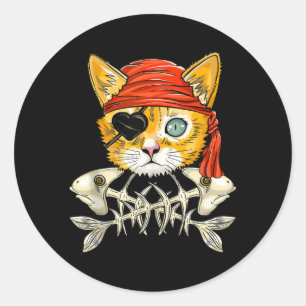 Jolly Roger Flag Totenkopf und Knochen - Lustige K Runder Aufkleber