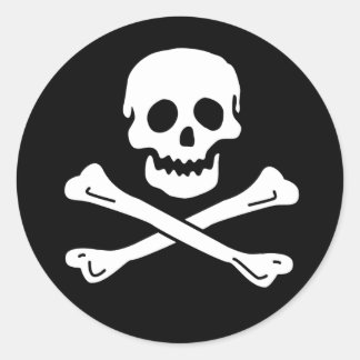 jolly-roger-own-work-2a runder aufkleber