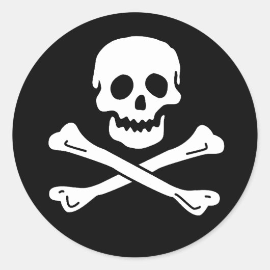 jolly-roger-own-work-2a runder aufkleber (Vorderseite)