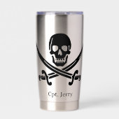 Jolly Roger Pirat individuell Thermobecher (Vorderseite)