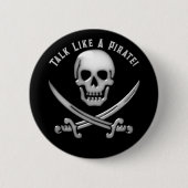 Jolly Roger Pirate Day Button (Vorderseite)