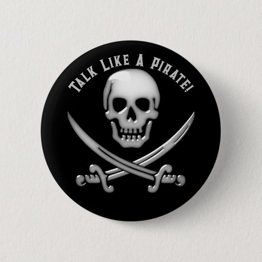 Jolly Roger Pirate Day Button (Vorderseite)