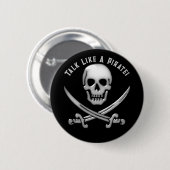 Jolly Roger Pirate Day Button (Vorne & Hinten)