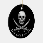 Jolly Roger Pirate Day Keramik Ornament (Rechts)