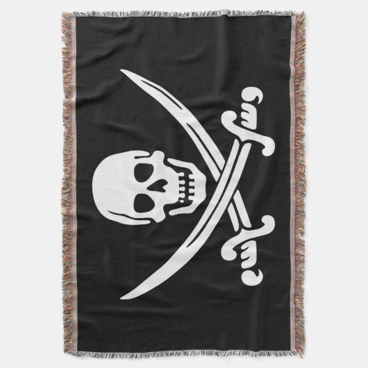 Jolly Roger Pirate Flag Decke (Vorderseite Vertikal)