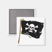 Jolly Roger Pirate Flag Magnet (Vorderseite/Rückseite)