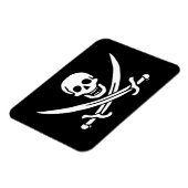 Jolly Roger Pirate Flag Magnet (Linke Seite)
