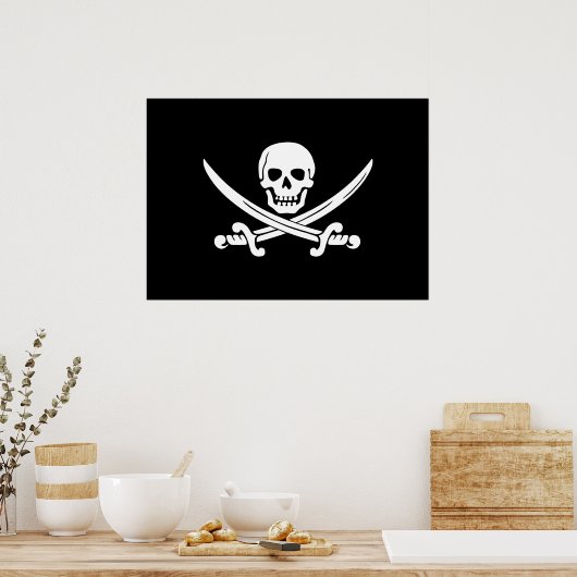 Jolly Roger Pirate Flag Poster (Küche)
