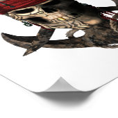 Jolly Roger Pirate Skull and Swords Sailing Anchor Poster (Ecke)