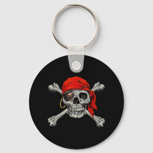 Jolly Roger Pirate Skull Crossbones Halloween Cost Schlüsselanhänger
