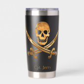 Jolly Roger Piratengold Custom Thermobecher (Rückseite)