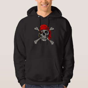 Jolly Roger Piratenschädel Totenkopf Halloween Kos Hoodie