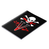Jolly Roger V Monogram Anfangs Notizblock (Linke Seite)