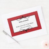 Jolly roter Schmiedeeiserrahmen aus Stadtgeschenkt Rechteckiger Aufkleber (Umschlag)