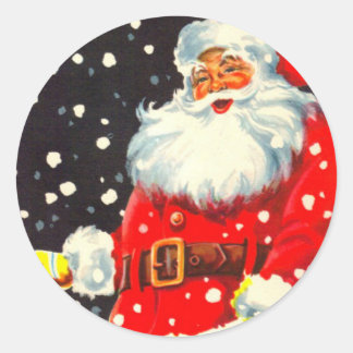 Jolly Saint Nick | Rundkleber Runder Aufkleber