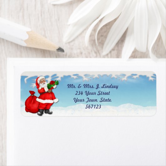 Jolly Santa Address Label (Insitu)