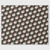 Jolly Santa Beard Weihnachtsfest-Inspirivity Geschenkpapier (Flach)