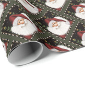 Jolly Santa Beard Weihnachtsfest-Inspirivity Geschenkpapier (Rolleneckpunkt)