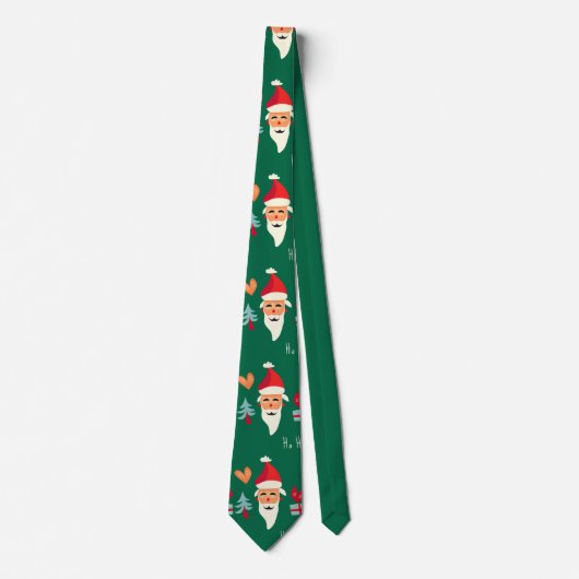 Jolly Santa Christmas Design Krawatte (Vorderseite)