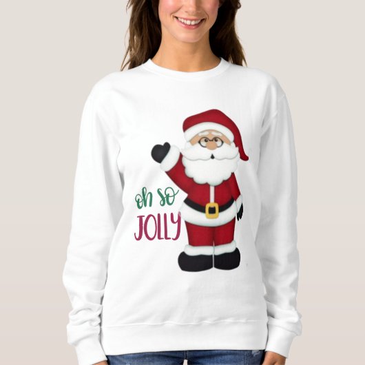 Jolly Santa Christmas Design Sweatshirt (Vorderseite)
