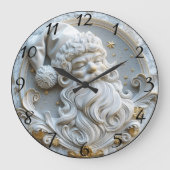 Jolly Santa Christmas Magic Große Wanduhr (Vorderseite)