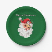 Jolly Santa Christmas Pappteller (Vorderseite)