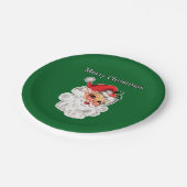 Jolly Santa Christmas Pappteller (Schrägansicht)