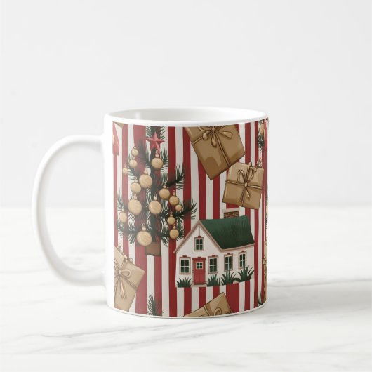 Jolly Santa Christmas Print Kaffeetasse (Links)