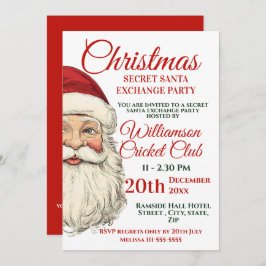 Jolly Santa Christmas Santa Exchange Party Einladung