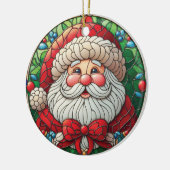 Jolly Santa Christmas Tree Decoration Keramik Ornament (Links)