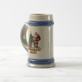 Jolly Santa Christmas Vibes Bierglas (Vorderseite Links)