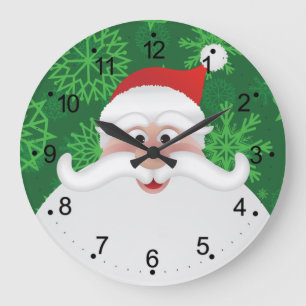 Jolly Santa Christmas Wall Clock Große Wanduhr