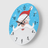 Jolly Santa Christmas Wall Clock Große Wanduhr (Winkel)