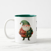 Jolly Santa – Classic Christmas Cheer Zweifarbige Tasse (Links)