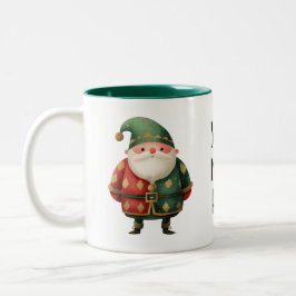 Jolly Santa – Classic Christmas Cheer Zweifarbige Tasse